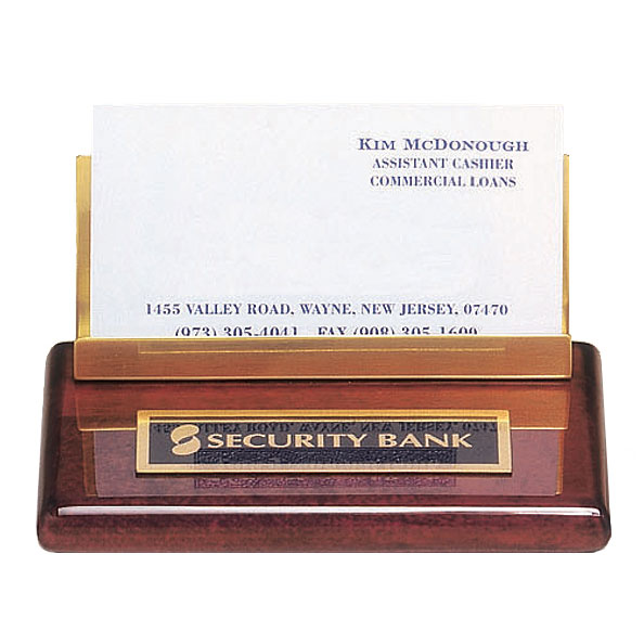 Rosewood Business Card Holder/Nameplate