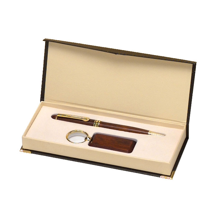 Rosewood Pen and Key Ring Set